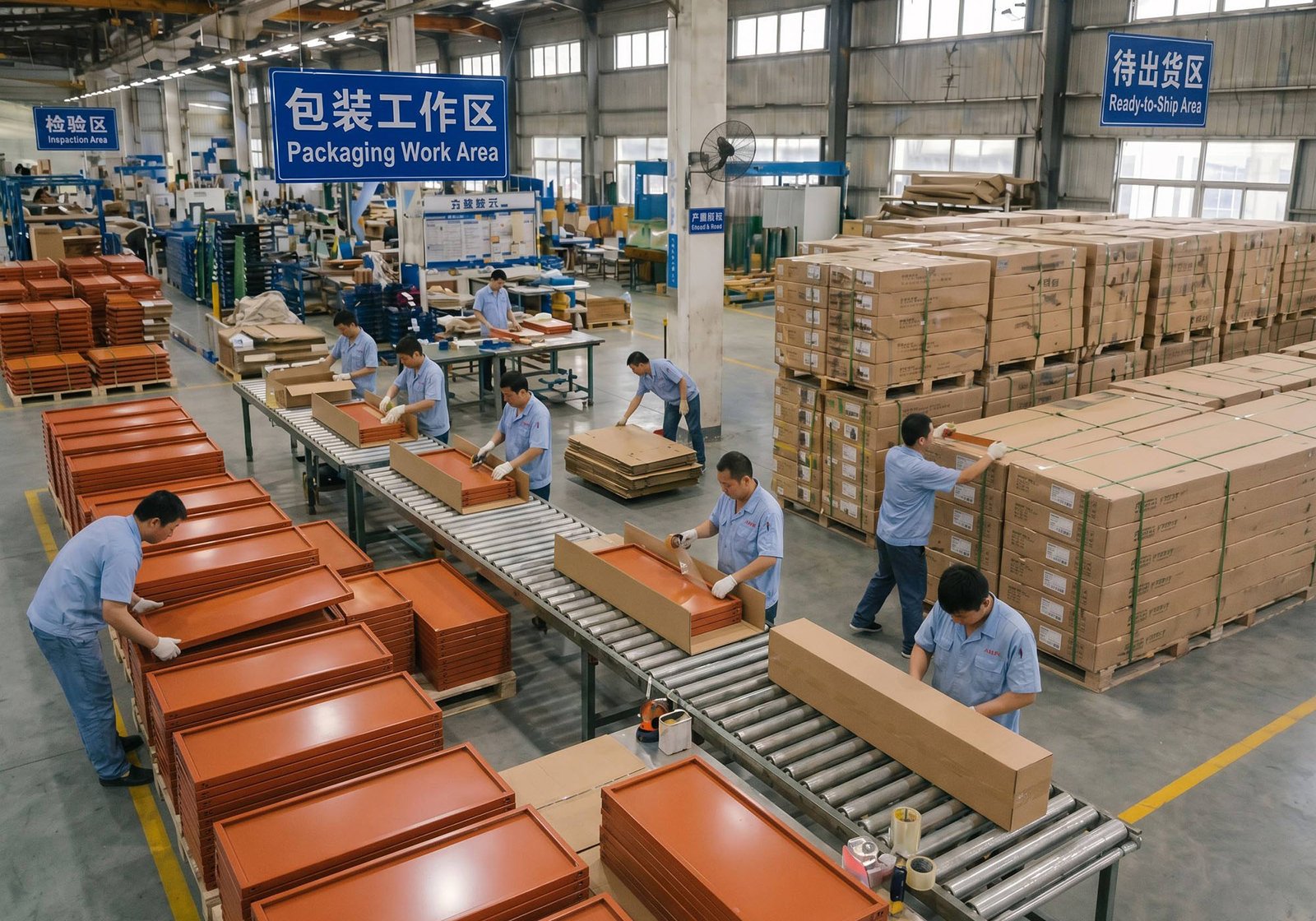 Quality inspection and packing area