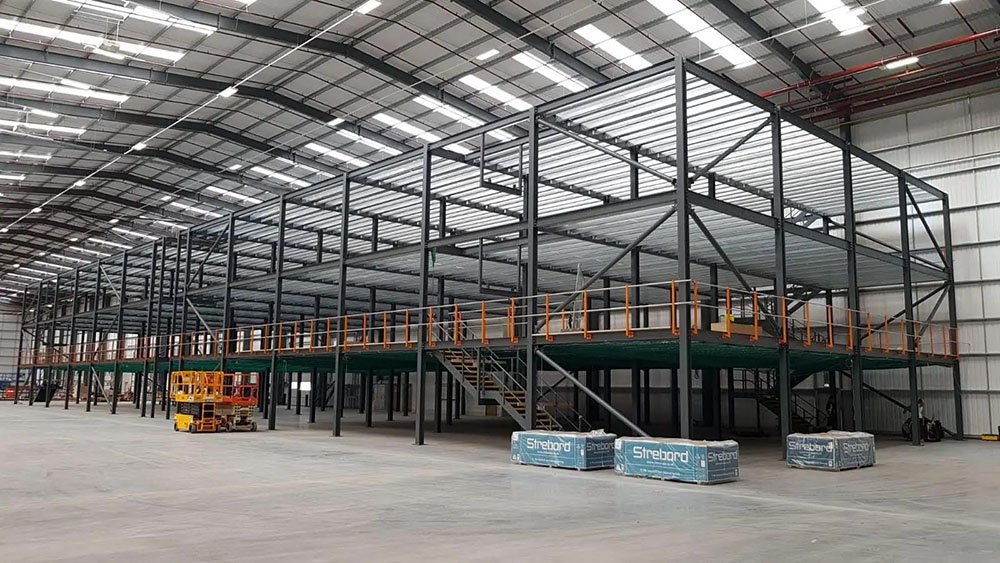 Multi-Layer Mezzanine for automotive parts warehousing by AME Rack