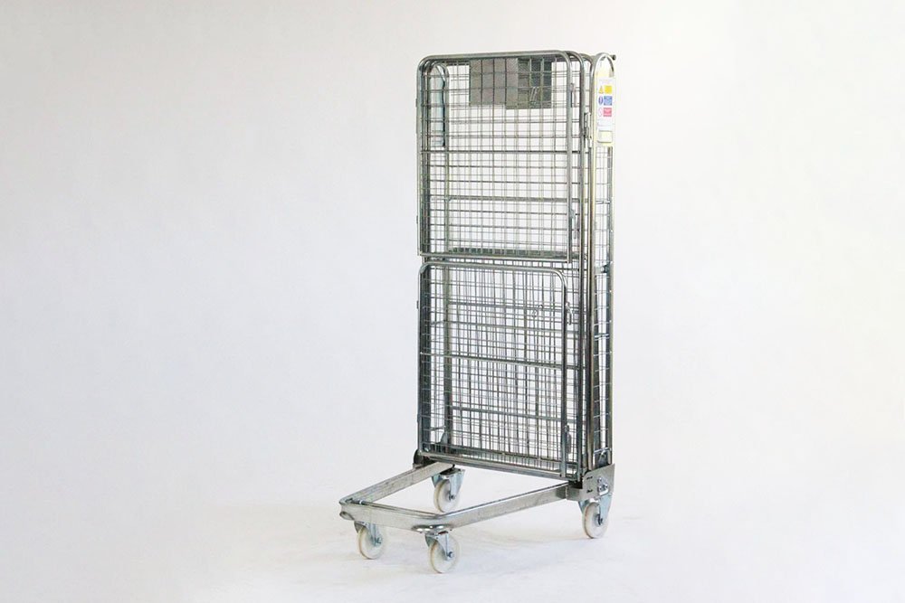 Nestable roll container for return logistics and space saving by AME Rack