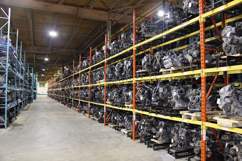 Automotive engine plant seismic-zone heavy-duty racking case study in Japan