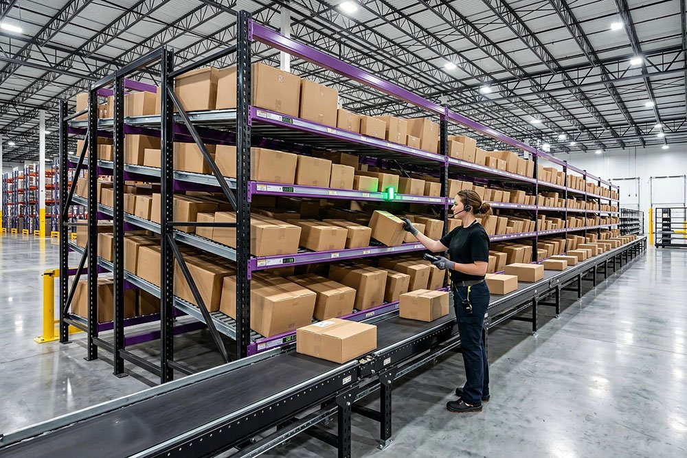 Carton Flow Rack for pharmaceutical warehousing by AME Rack