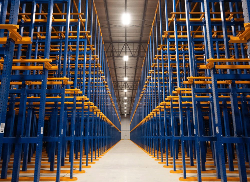 Unilever European cold storage drive-in racking project by AME Rack