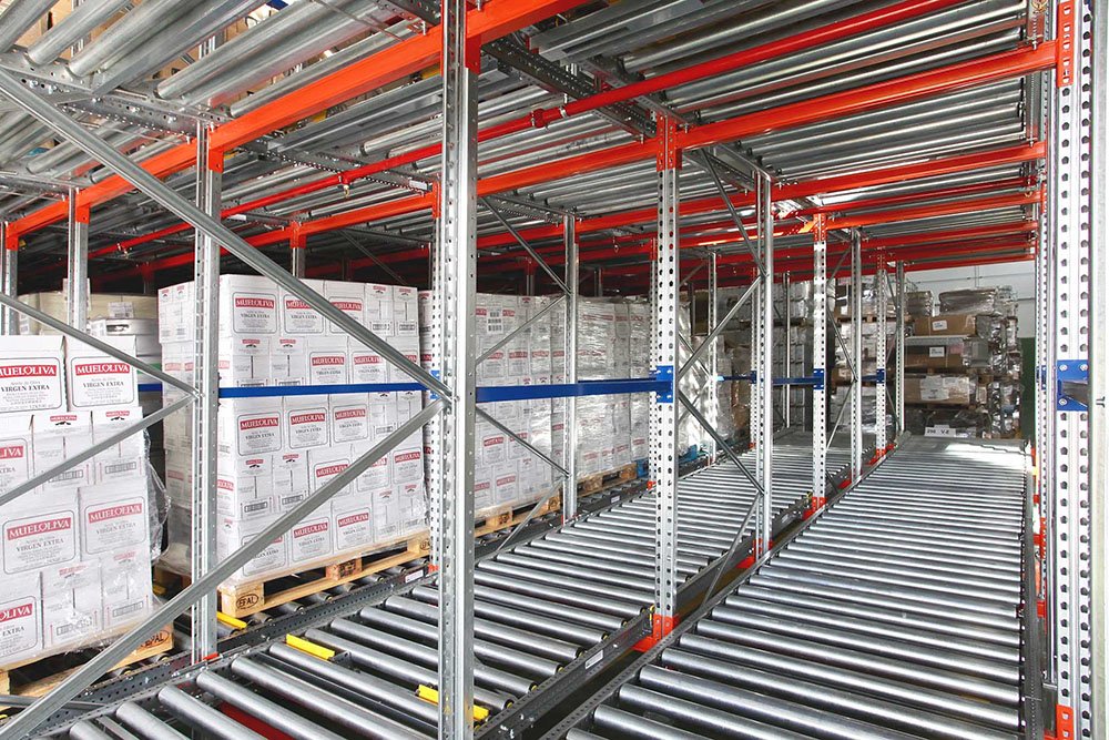 Singapore pharma pallet flow FEFO rack