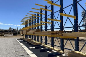 outdoor cantilever lumber rack