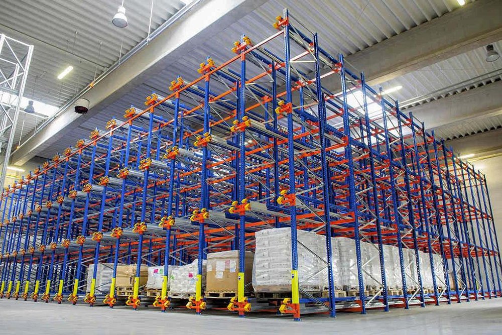 Cold-storage HDG radio shuttle racking for frozen warehouse -30°C operation