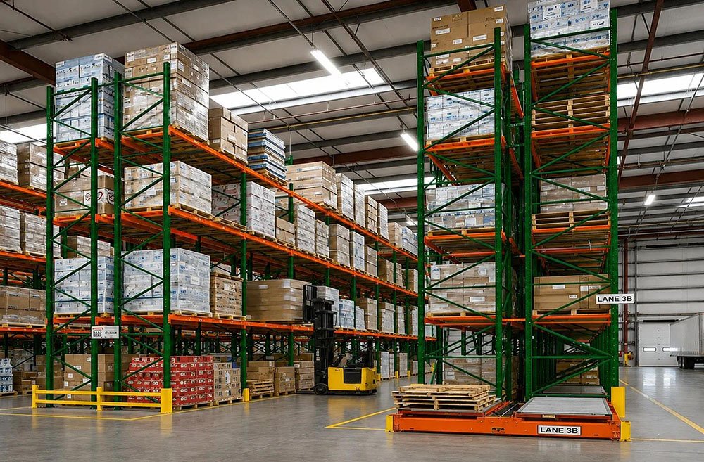 Heavy-Duty Selective Pallet Rack configuration by AME Rack