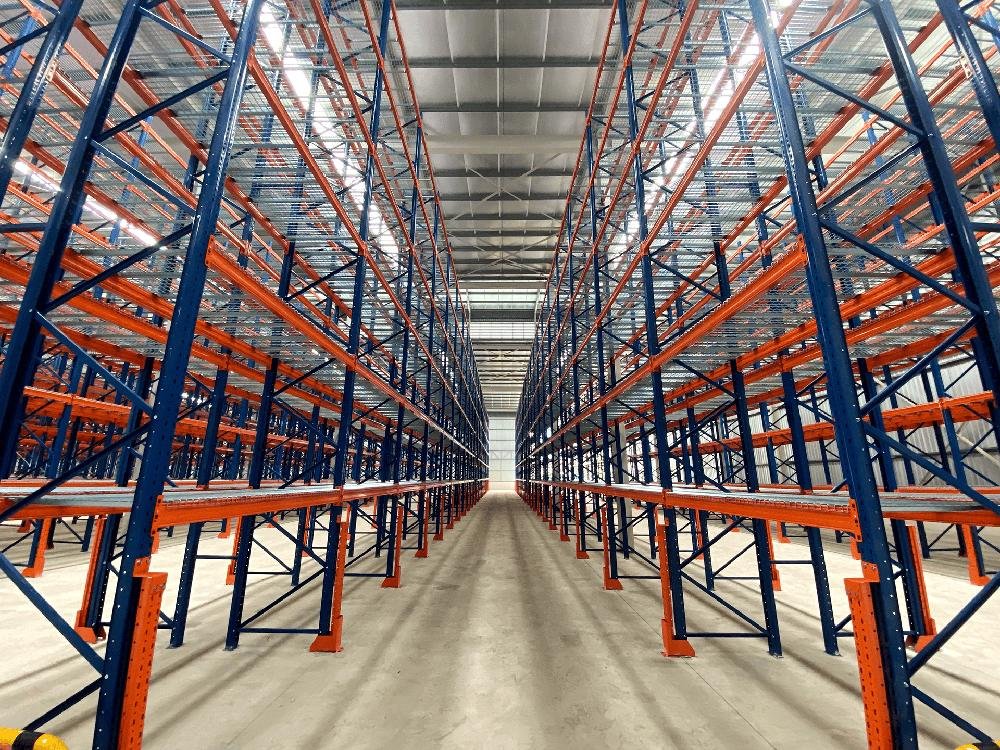 European pharma 304 stainless racking project by AME Rack