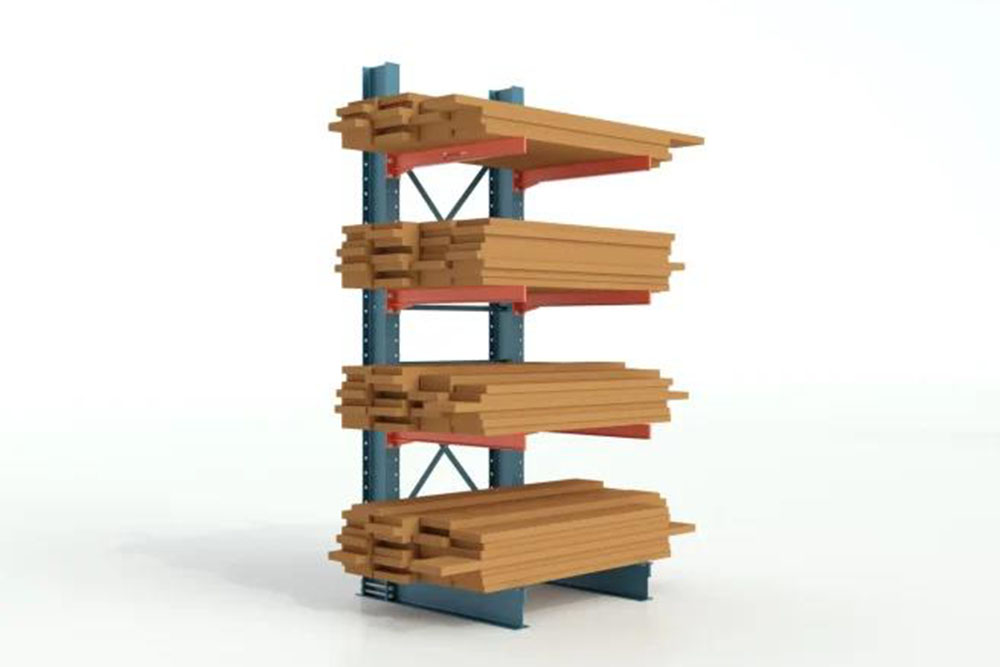 Light-duty cantilever rack for PVC pipe and small profile storage