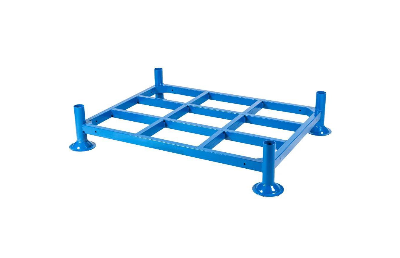Detachable modular stack rack with removable posts and knock-down assembly