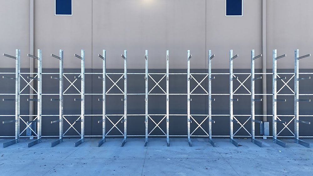 HDG Outdoor Cantilever Pipe Rack hot-dip galvanised by AME Rack