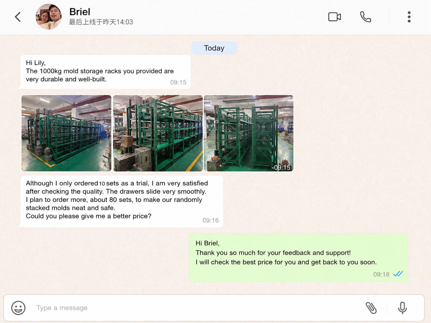 Customer review from Mr. James A. - cantilever racking project Australia