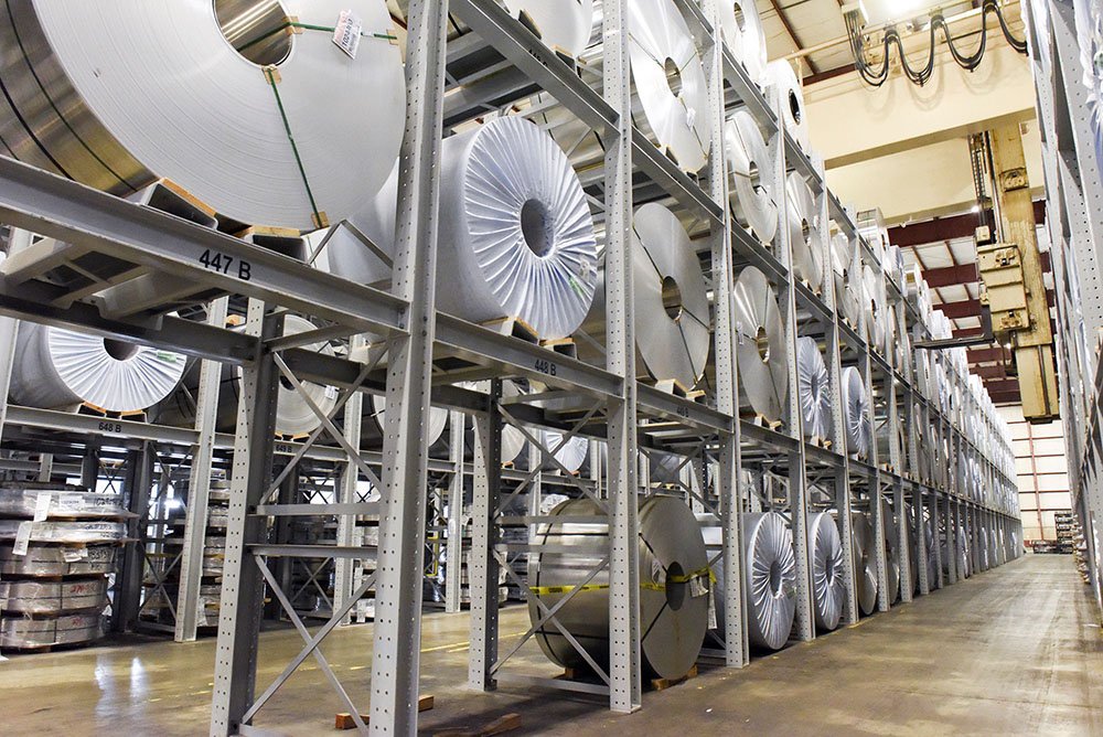 Steel service centre 5T coil heavy-duty racking case study in Germany