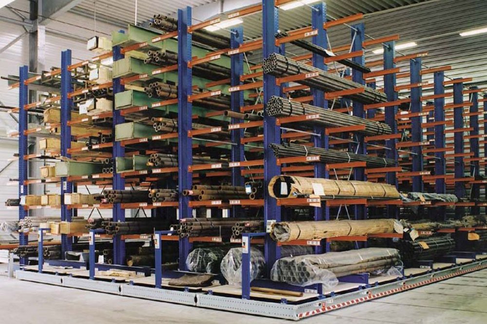 Mobile Cantilever Pipe Rack on caster base by AME Rack