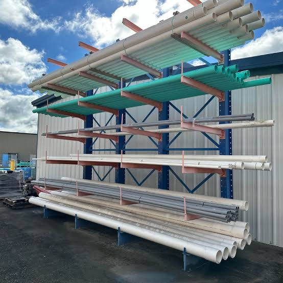 Irrigation pipe distributor HDG outdoor cantilever rack case study in Australia