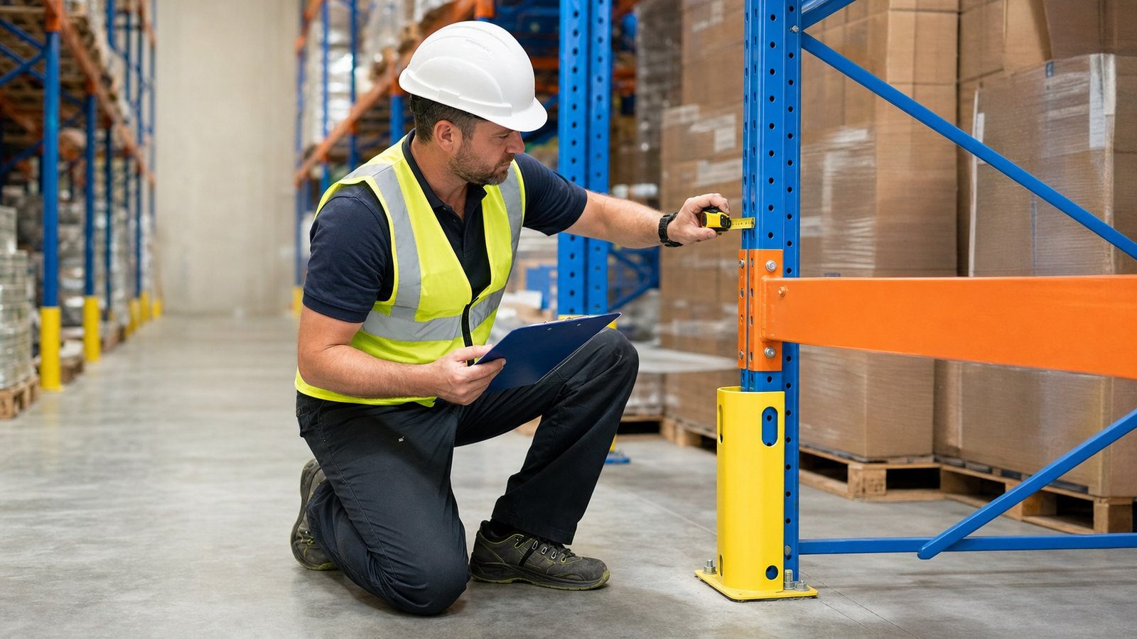 Pallet racking safety inspection for quotation and specification review
